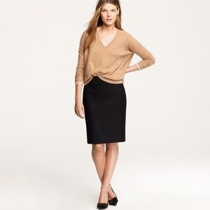 J. Crew No 2 Black Wool Pencil Skirt